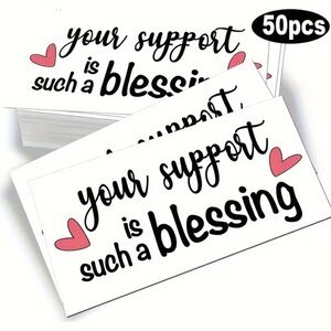 Thank You Cards, Heartfelt “Blessing” message, 50pcs, NEW